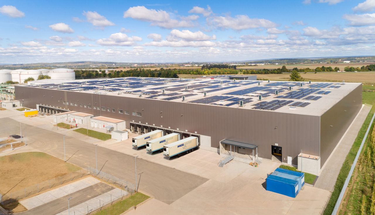 PM-Nagel-Group_Logistikpark Gotha Emleben.jpg: Das neue Logistikzentrum der Nagel-Group in Gotha/Emleben mit rund 21.000 m² modernster Logistikfläche. © OFB / Andreas Hultsch